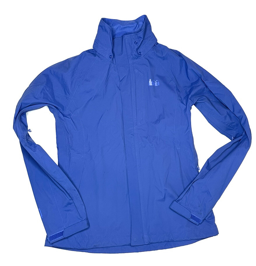 REI E1 Elements Lightweight Rain Jacket Blue Purp… - image 1