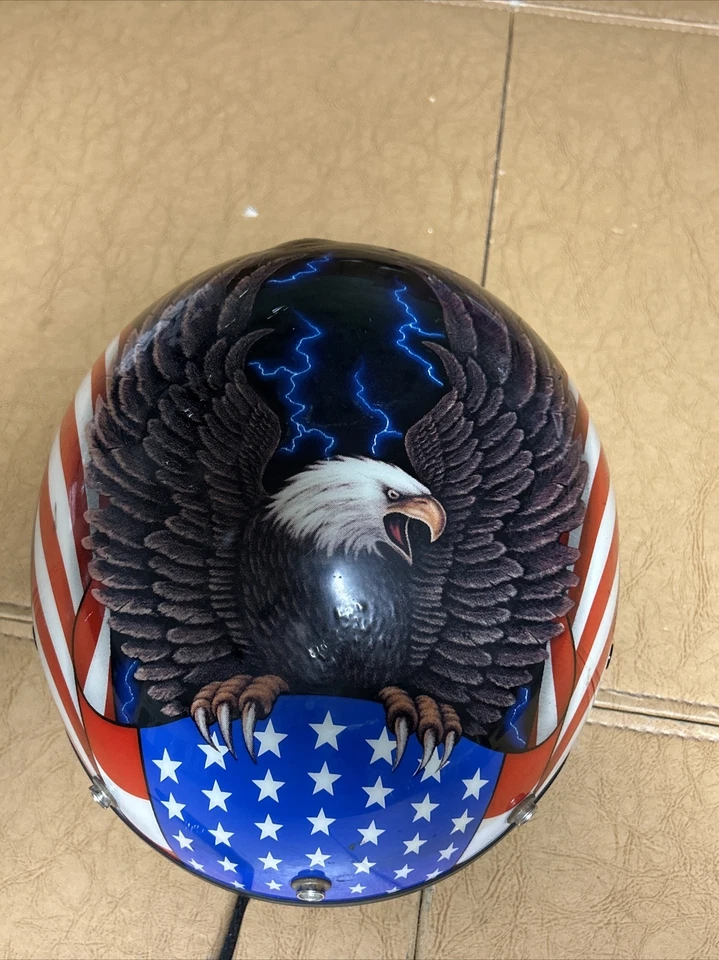 AGV THUNDER половина шлем с орлом и американский флаг Sz S от 2002 (ЧИТАТЬ) - Изображение 2 из 4