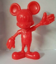 Vintage USA Marx Walt Disney Prod Red Mickey Mouse plastic abt 6.25" 1971 U184