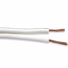Image of 25m White Speaker Cable Wire 42 Strand OFC Pure Copper Speaker Wire
