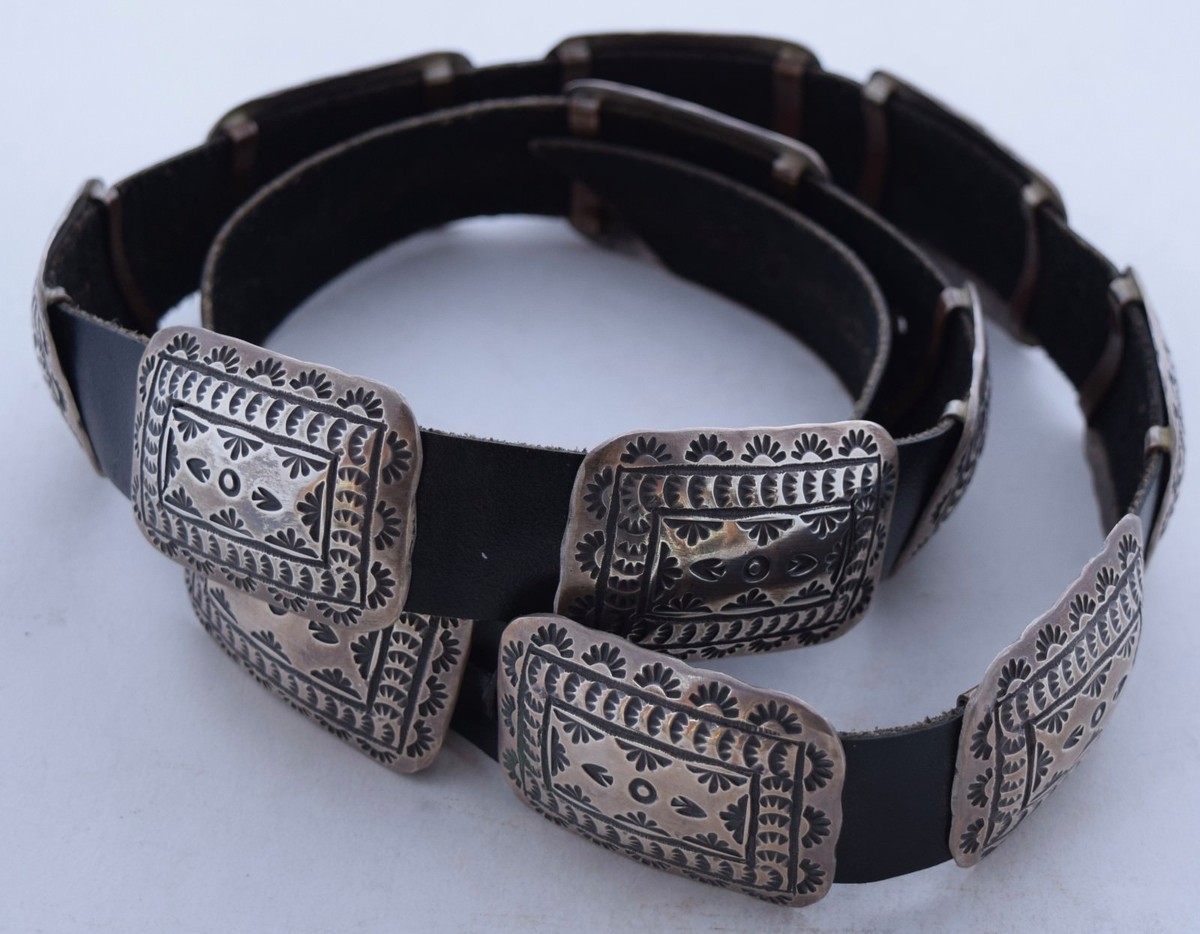 Native American 925 Heavy Concho Belt 42.5\