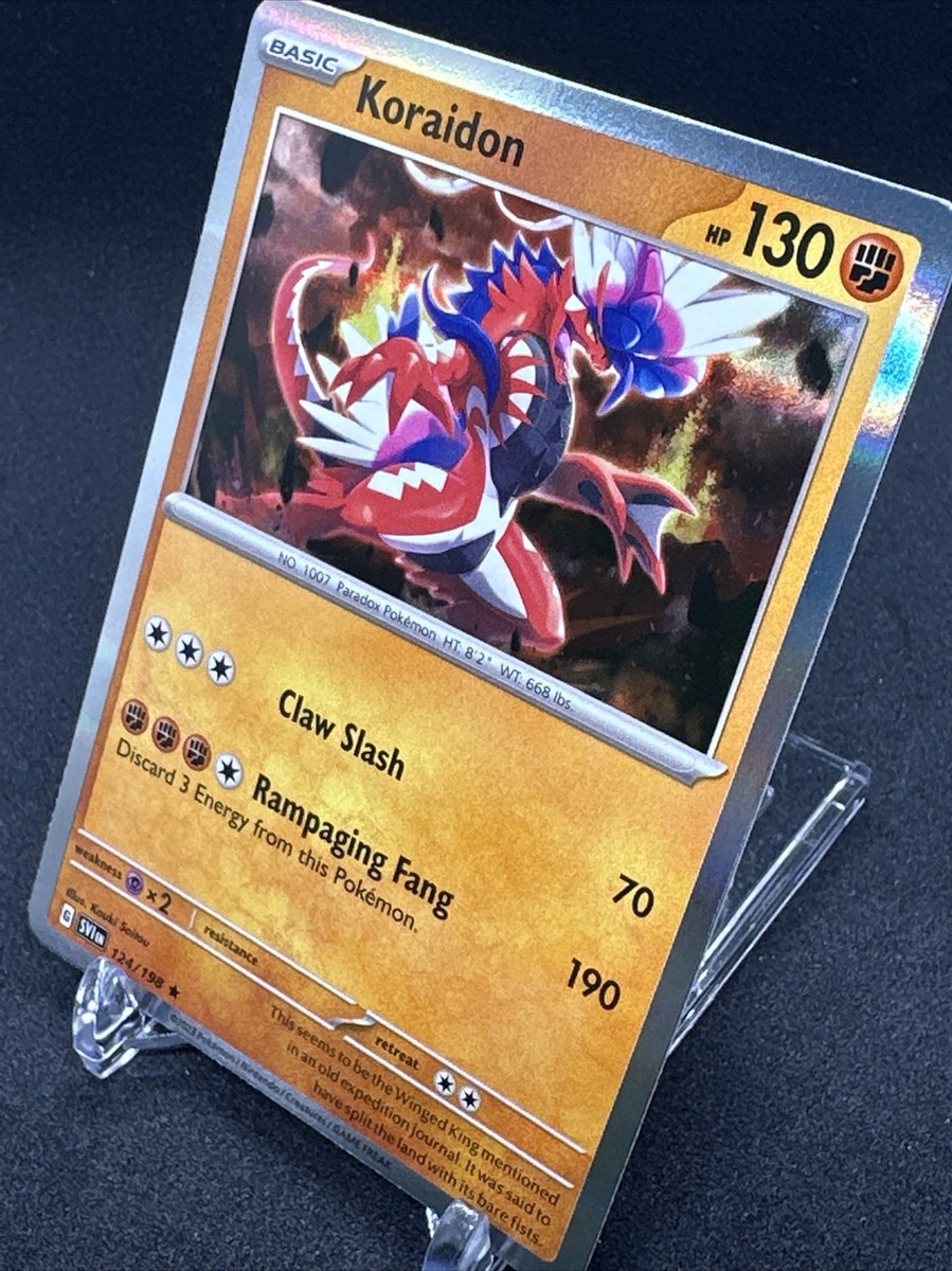koraidon holo pokemon card value Koraidon 124/198 Holo Rare Pokemon Card Scarlet and Violet NM/MINT