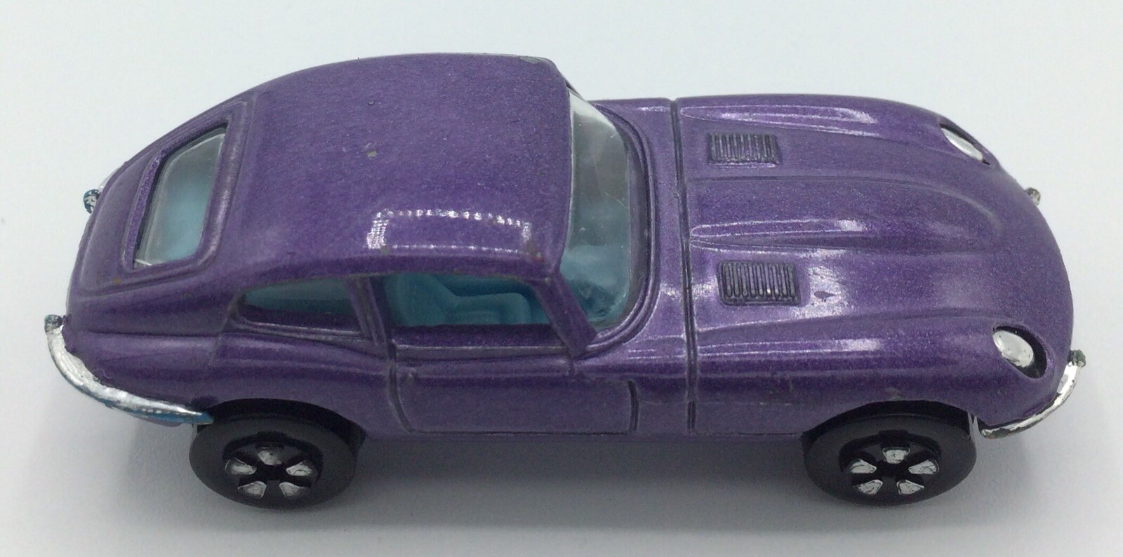 Vintage 1970s Playart '67 Jaguar EType 2+2 Purple Diecast Car 164