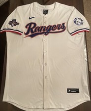 Rare 2023 World Series Texas Rangers Nike Authentic On-Field Gold Jersey 52/2XL