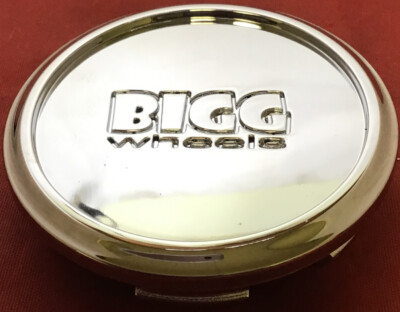 ONE NEW BIGG WHEELS CENTER CAP EMR0406-CAP SG0010 LG1001-51 CHROME 2 3/8'' 11404