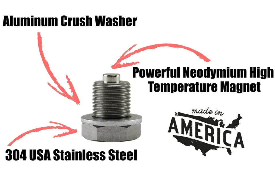 Tapón de drenaje de aceite de motor de acero inoxidable con imán Royal Enfield motocicleta Foto 2 de 4