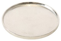 Deko-Tablett Tablett Servierteller Aluminium Silbergrau Ø 18 Cm