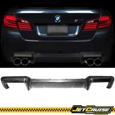 Fits 12-16 BMW 5 Series F10 M5 OE Style Carbon Fiber Rear Bumper Lip Diffuser CF