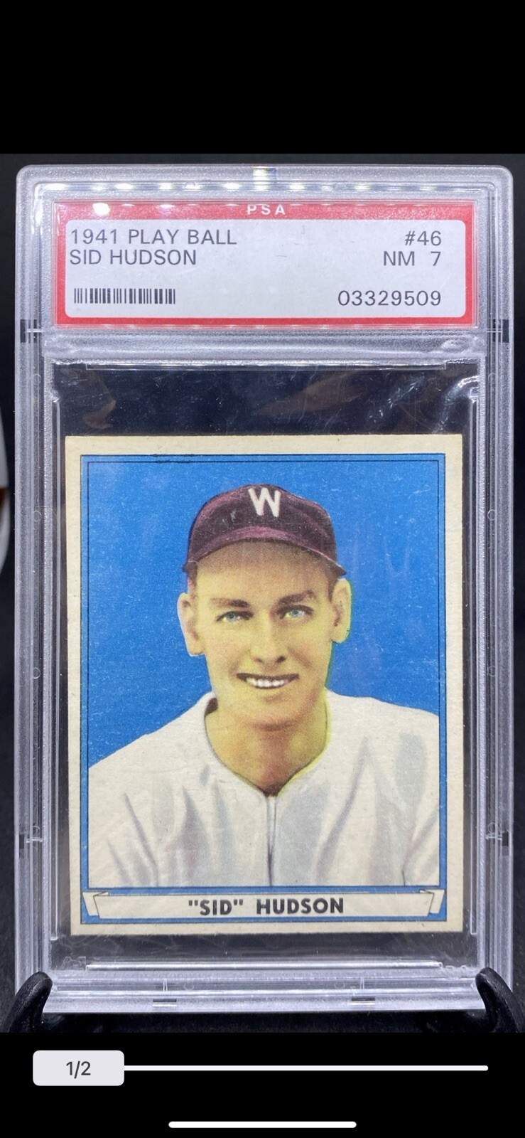 1941 Play Ball #46 Sid Hudson PSA 7 NM