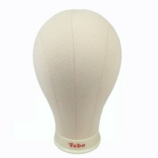 24" Cork Canvas Head Mannequin Model Block Head Wig Hat Display with Clamp