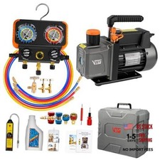 A2L R1234yf AC Vacuum Pump and Gauge Set for R1234yf R404a R134a