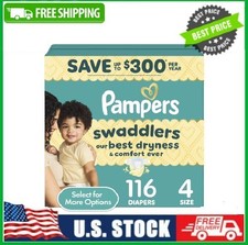 Pampers Swaddlers Diapers, Size 4, 116 Count