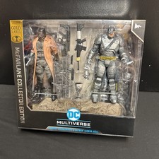 McFarlane DC BATMAN KNIGHTMARE & BATMAN ARMOR SUIT Gold Label 2 Pack NIB