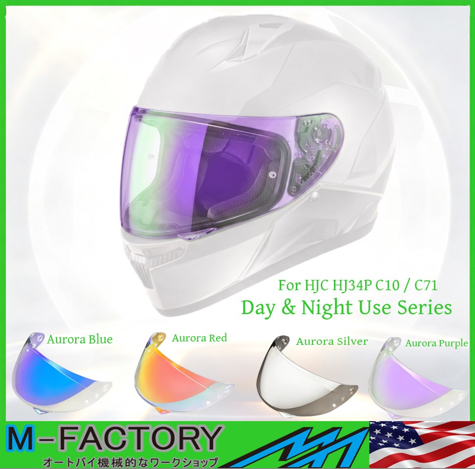Shatter Resistant Day & Night Helmet Visor Anti-Scratch For HJC HJ34P C10 / C71
