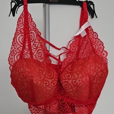 Soleil Sucré Push-Up-BH 75C Rot Spitze trans...