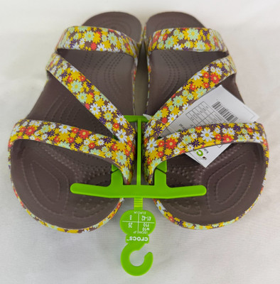 Crocs Kadee II Retro Floral Sandal Slip On 213332-0LF Women's Size 10
