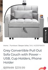 3-in-1 sofa bed chair convertible sleeper chair