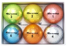 Chromax Metallic M5 Colored Golf Balls (Pack of 6)