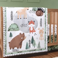 The Peanutshell 3 Piece Baby Crib Bedding Set for Boys - Newborn, Crib, Green