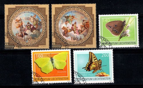 Liechtenstein 2010 Mi. 1555-1559 gebraucht 100% Museum, Kunst, Schmetterlinge