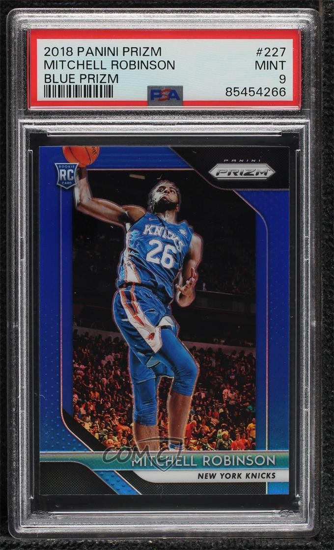 2018-19 Panini Prizm Blue Prizm 182/199 Mitchell Robinson #227 PSA 9 MINT 14t3