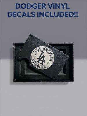Los Angeles Dodgers RFID Security engraved Metal wallet With FREE VINYL DECALS!!