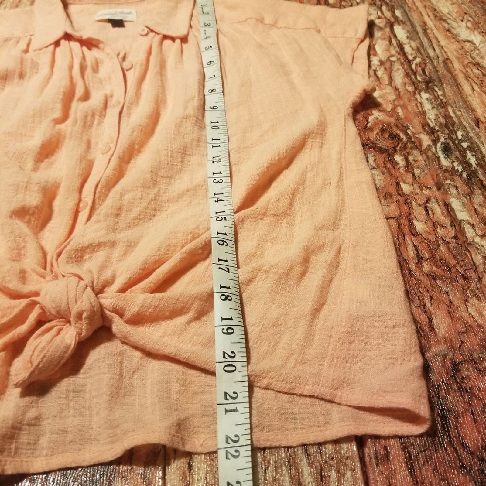 Universal Thread Top Tie Front Orange Womens Size… - image 8