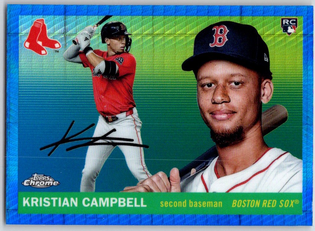2025 Topps Chrome Platinum #318 Kristian Campbell RC Blue Prism Refractors