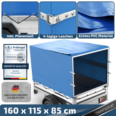 Telo Alto 160 X115 X85 Cm Telone Per Rimorchio Telone Di