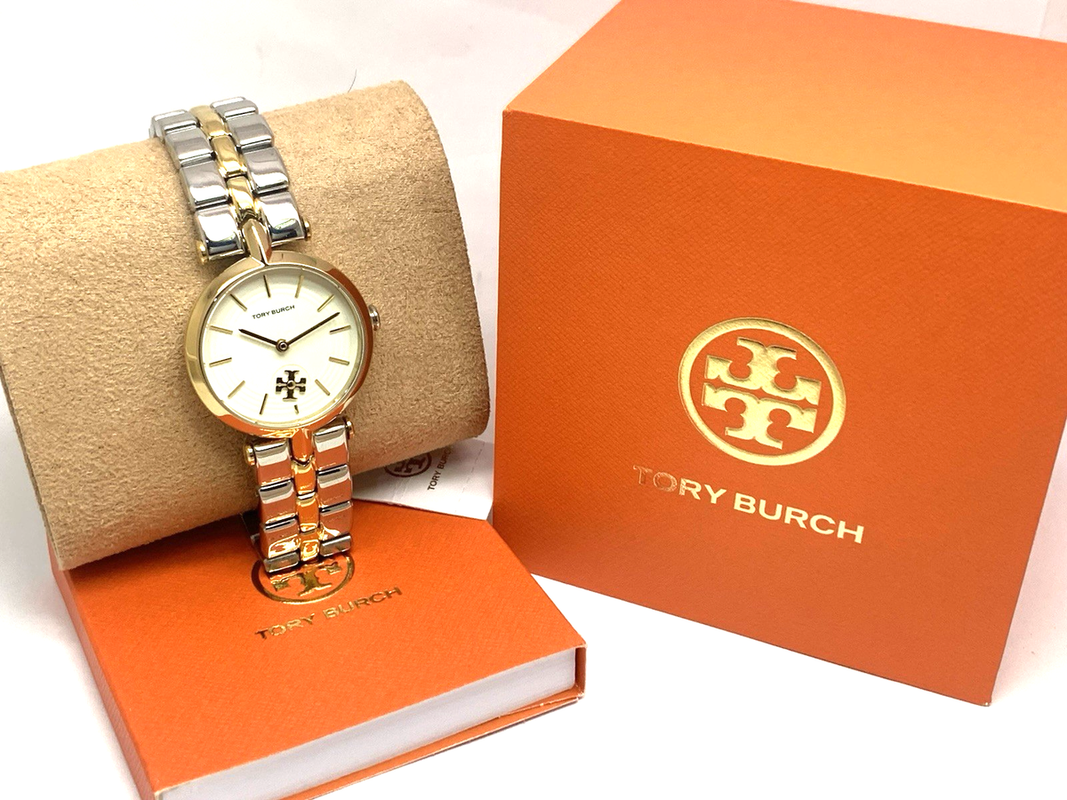 TORY BURCH 時計 Tory Burch Women's Watch TBW2044 Kira Quartz Cream Dial Two Tone