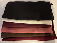 Lot 6 Vintage 100 Silk 16-18 Hand Rolled Pocket Squares - Made in ITALY
