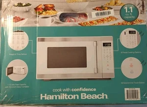 Hamilton Beach 1000 W 1.1 Cu ft Micro-ondes Four blanc Inox