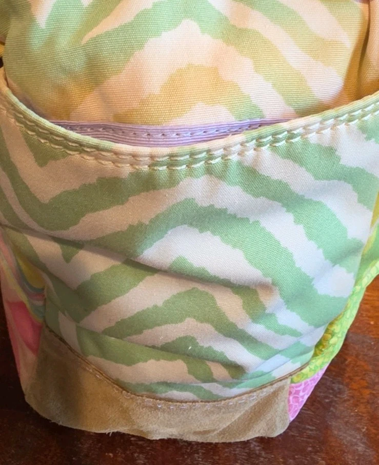 Y2K Vintage Coach Patchwork Hamptons Tote with Leather habdles And Suede bottom - Image 3 of 4