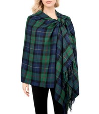 Long Wide Scottish Clan Tartan Plaid Cashmere Feel Shawl Wrap Winter Warm S...