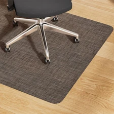 Office Chair Mat 35x47 Inch Brown Woven PVC Hardwood Floor Protector Gaming