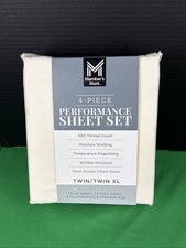 Member's Mark Performance 500 Thread Count Solid Sheet Set TWIN/TWIN XL Vanilla