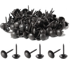 200 Tachuelas de Tapiceria Negras con Cabeza Redonda para Muebles de 7 x 13mm