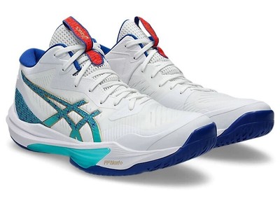 ASICS SKY ELITE FF MT 3 1051A094 960 Weiß Asics Blau Volleyballschuhe