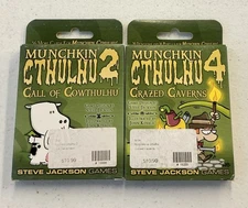 Munchkin Cthulu 2 & 4 Expansions Call of Cowthulu Crazed Cavern Brand New Sealed