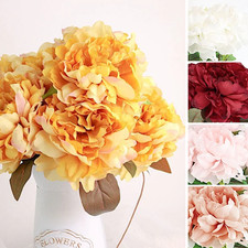 17" Silk Peony Bushes ARTIFICIAL FLOWERS Bouquets Wedding Party Events Supplies