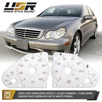 White AMG Style Face Overlay fit for 2005-2007 Mercedes W203 C Class 160mph