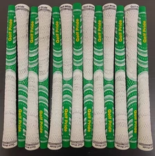 13x New Decade Multicompound MCC WHITEOUT Standard Golf Club Grips Green/White