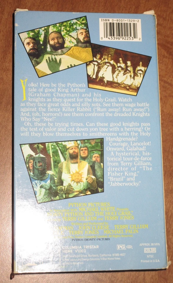 MONTY PYTHON'S The Meaning of Life, AND THE HOLY GRAIL Lot 2 VHS Comedy Tapes - Image 3 of 4