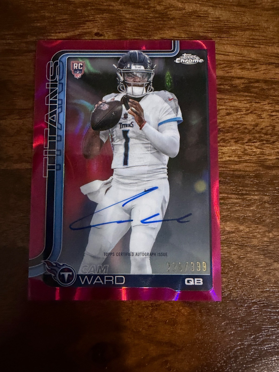 Topps chrome 吉田 RC auto 2025 Topps Chrome CAM WARD Magenta Lava Refractor RC Rookie Auto