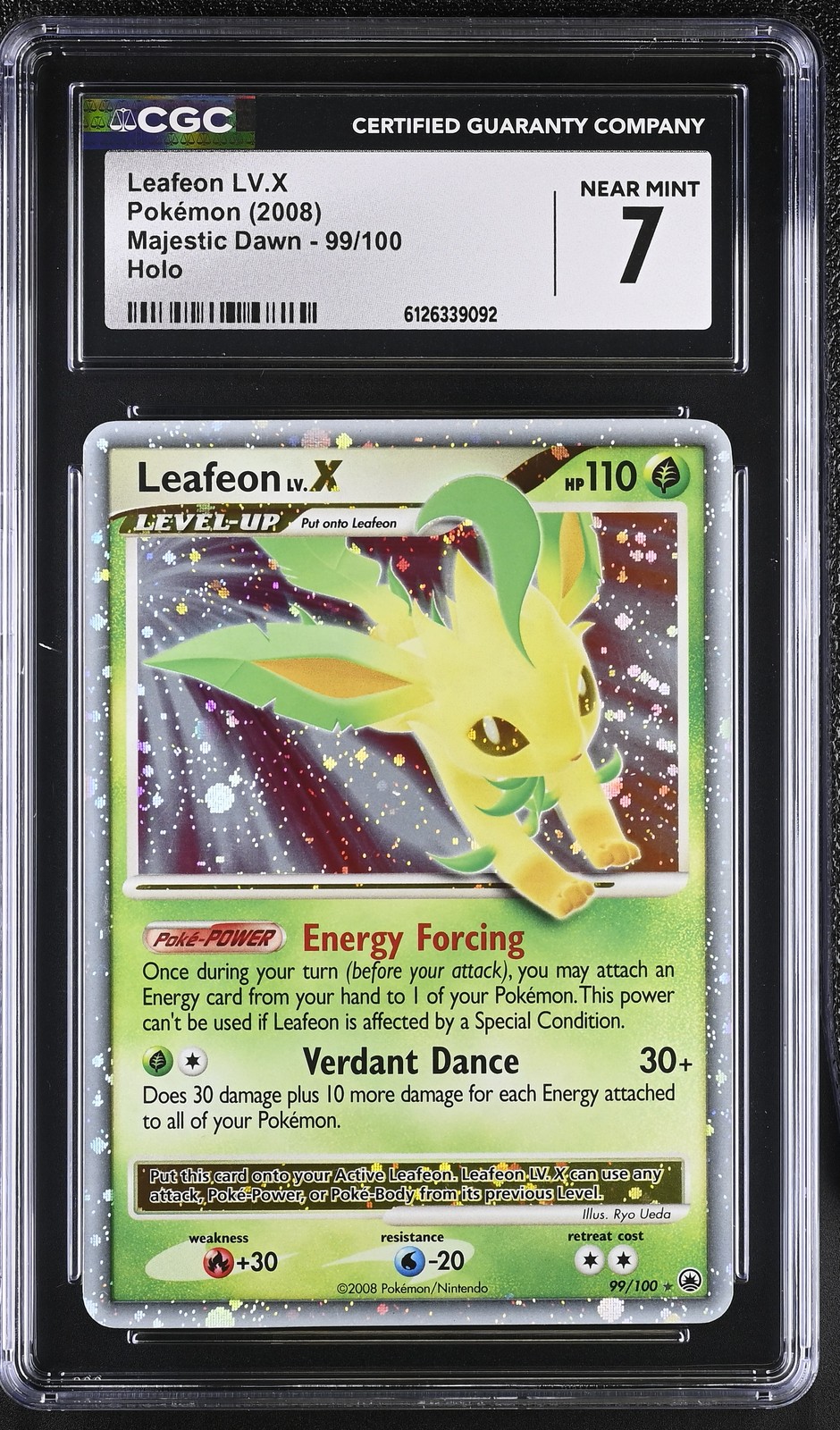 CGC 7 Leafeon LV.X 99/100 Holo Majestic Dawn Pokemon Card