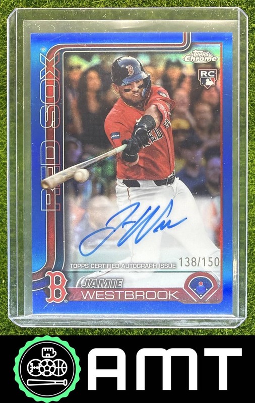 Jamie Westbrook RC 2025 Topps Chrome Update 138/150 Auto Blue Refractor Red Sox