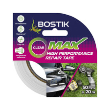 Bostik Max Repair Tape Clear 50mm x 20m - Ultra Strong Waterproof Duct Tape 0.45 per metre