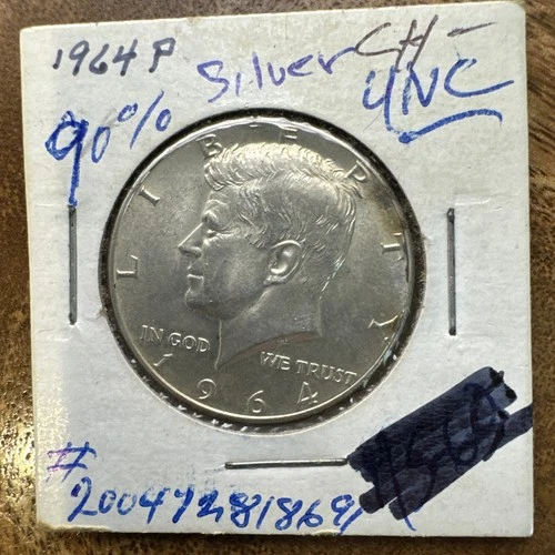 1964-P Kennedy Half Dollar 90% Silver – Almost Uncirculated – Philadelphia Mint