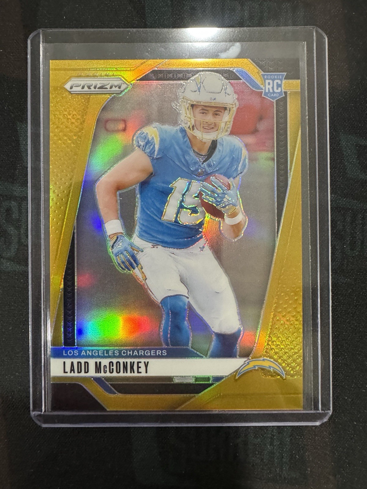 2024 Panini Prizm Ladd McConkey Gold Prizm /10 RC #365 Chargers