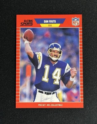 1989 Pro Set Dan Fouts #14 Football Card San Diego Chargers HOF